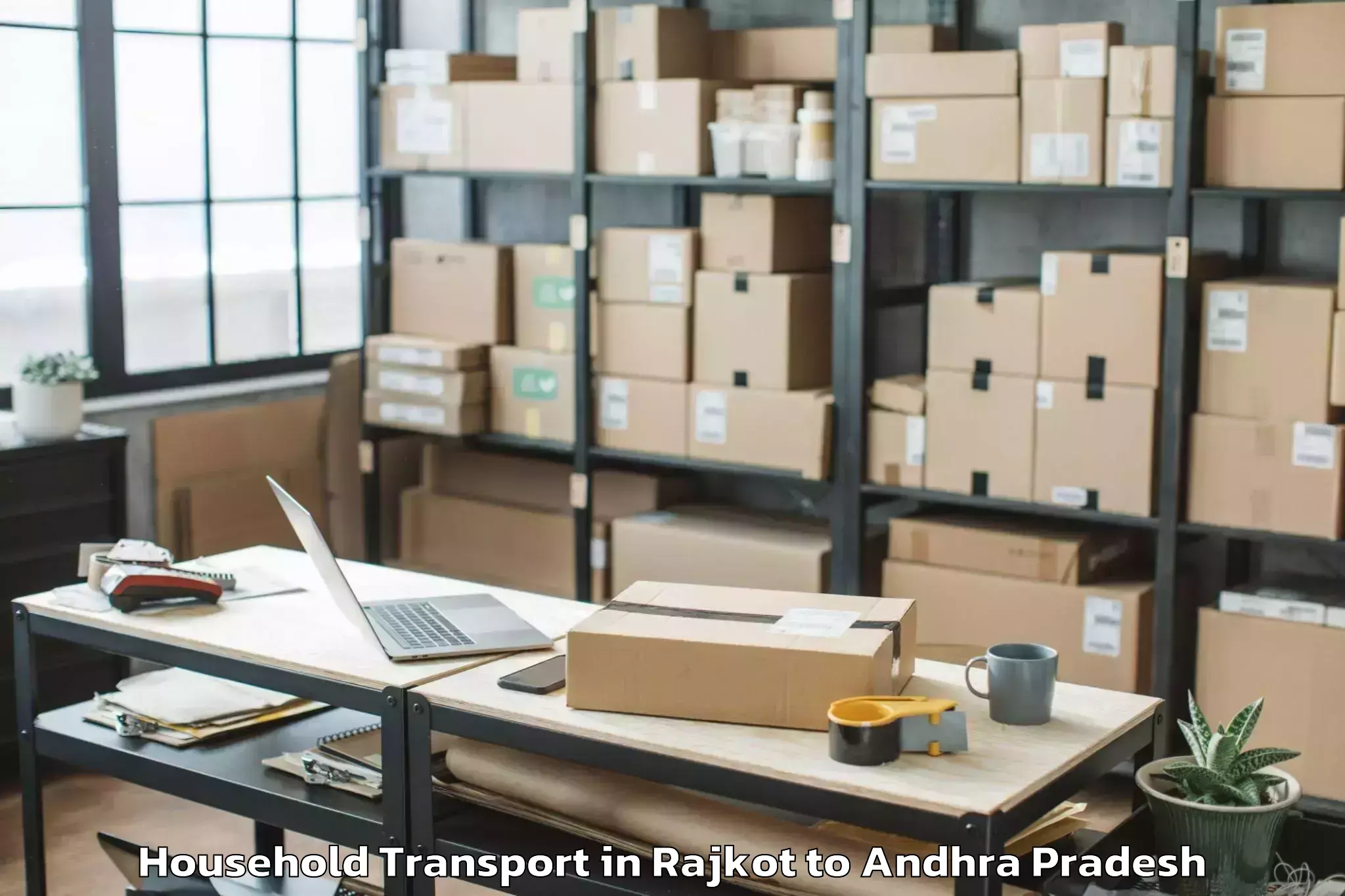 Book Rajkot to Mamidikuduru Household Transport Online